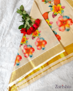 Kerala Kasavu Tissue Saree - Image 3