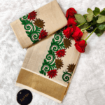 Floral Tissue Set Mundu