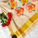 Kerala Kasavu Tissue Saree