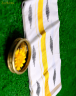 Embroidered Kerala Kasav Saree - Image 3