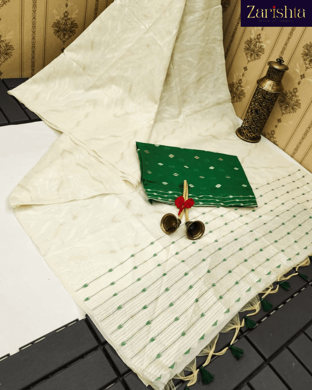 3-1-1.png Soft Muga Cotton Saree - Image 1