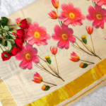 Kerala Kasavu Tissue Saree
