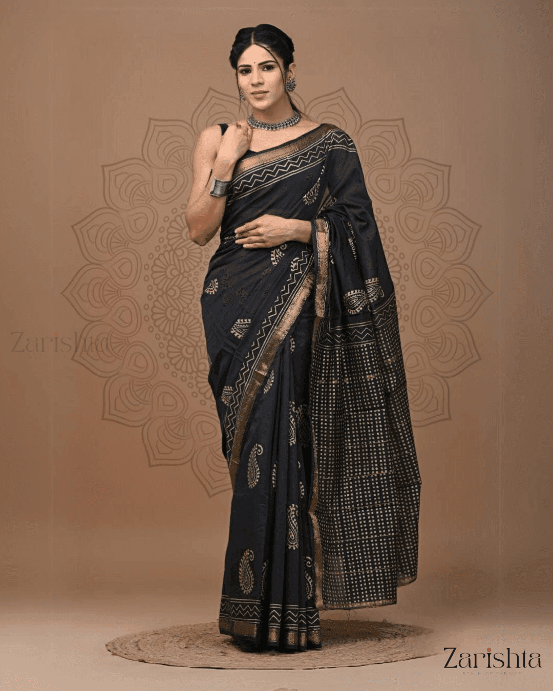 3-6-1.png Maheshwari Silk Saree - Image 1
