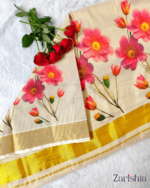 Kerala Kasavu Tissue Saree - Image 4