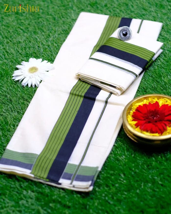 Kerala Traditional Set Mundu - Image 1