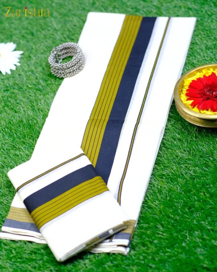Kerala Traditional Set Mundu - Image 2