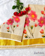 Kerala Kasavu Tissue Saree - Image 5