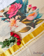 Kerala Kasavu Tissue Saree - Image 2