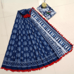 Hand Block Print Mul-Mul Cotton Saree