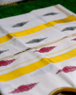 Embroidered Kerala Kasav Saree