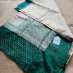 Banarasi warm tissue -ivory & Teal