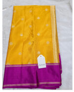 Banarasi Semi Katan Saree – Raw Mango - Image 2